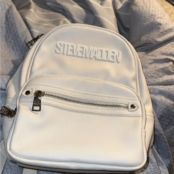 Steve Madden | Bags | Steve Madden White Backpack | Poshmark